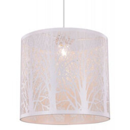 Happy Homewares Unique And Beautiful Matt White Metal Forest Design Ceiling Pendant Shade - thumbnail 1