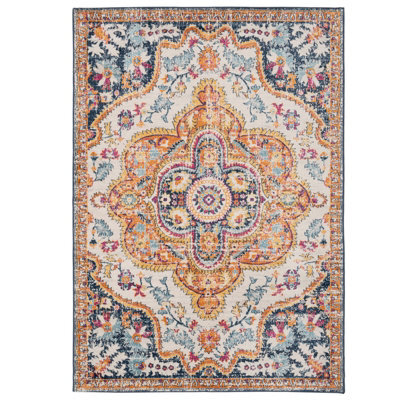 Loomed Fun Multicolour Central Floral Medallion Area Rug 200X290Cm - image 1