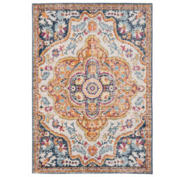 Loomed Fun Multicolour Central Floral Medallion Area Rug 200X290Cm - thumbnail 1