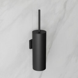 Cosmic Toilet Brush, Black Matt, Wall-Mounted. Collection Kubic - thumbnail 3