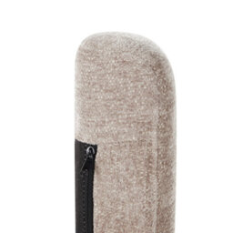 Beliani Rocking Chair Kvelia Fabric Taupe - thumbnail 7