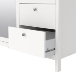Furniture To Go Madrid  Wardrobe With 2 Doors + 1 Mirror Door + 2 Drawers White - thumbnail 8