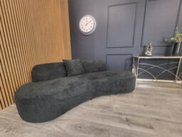 Stratus Interiors Miami Boucle Corner Sofa Curved Cinema Style - Blush Orange - 6 Seater - thumbnail 5