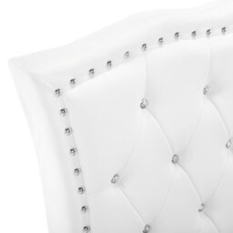 Beliani Ottoman Bed Faux Leather Metz 90 X 200 Cm (Eu Single) White - thumbnail 9