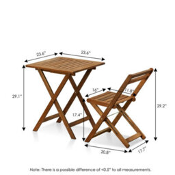 Walplus Set Of Two French Oak And Black End Tables With 3-Tier Shelves - thumbnail 6