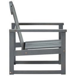 Walplus Outdoor Garden Sofa Chairs 2 Pcs Grey Solid Acacia Wood - 60 X 63 X 79 Cm (W X D X H) - thumbnail 4