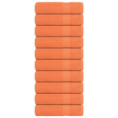 Berkfield Bath Towels 10 Pcs Orange 100X150 Cm 360 Gsm 100% Cotton - image 1