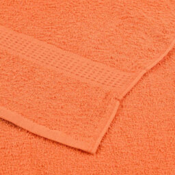 Berkfield Bath Towels 10 Pcs Orange 100X150 Cm 360 Gsm 100% Cotton - thumbnail 6