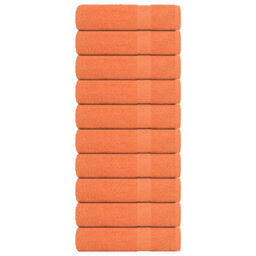 Berkfield Bath Towels 10 Pcs Orange 100X150 Cm 360 Gsm 100% Cotton - thumbnail 1