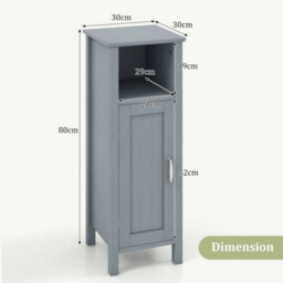Bathroom Floor Cabinet Freestanding Narrow Storage Organizer - thumbnail 2