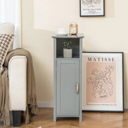 Bathroom Floor Cabinet Freestanding Narrow Storage Organizer - thumbnail 3