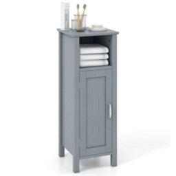 Bathroom Floor Cabinet Freestanding Narrow Storage Organizer - thumbnail 6