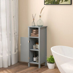 Bathroom Floor Cabinet Freestanding Narrow Storage Organizer - thumbnail 4