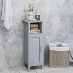 Bathroom Floor Cabinet Freestanding Narrow Storage Organizer - thumbnail 5