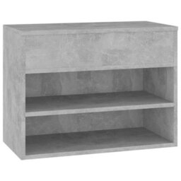 Berkfield Shoe Bench Concrete Grey 60X30X45 Cm Engineered Wood - thumbnail 2