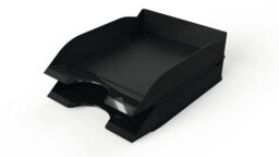 Durable New Stackable Letter Tray - Document Paper File - A4+ Black - thumbnail 2