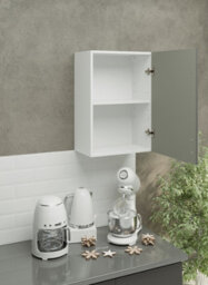 Jd Greta Kitchen Wall Unit 500mm Storage Cabinet With Doors And Shelf 50Cm - Grey Matt - thumbnail 2
