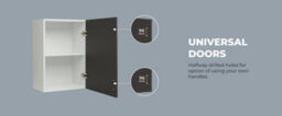 Jd Greta Kitchen Wall Unit 500mm Storage Cabinet With Doors And Shelf 50Cm - Grey Matt - thumbnail 6