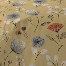 Copenhagen Home Olia Reversible Single Duvet Cover Set With Pillowcases - Ochre - thumbnail 4