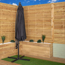 Samuel Alexander 3M Cantilever Parasol In Black With Crank Handle With Uv Protection Outdoor - thumbnail 2