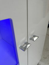 Furneo White Sideboard Cabinet Modern High Gloss &matt Cupboard White Led Lights Mia 02 - thumbnail 5