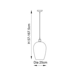 Luminosa Lighting Luminosa Livorno Dome Pendant Ceiling Light Bright Nickel Plate, Clear Hammered Glass - thumbnail 8