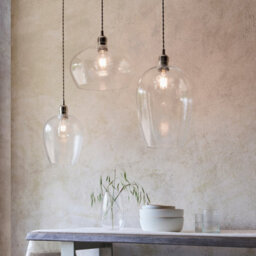 Luminosa Lighting Luminosa Livorno Dome Pendant Ceiling Light Bright Nickel Plate, Clear Hammered Glass - thumbnail 6