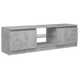 Berkfield Tv Cabinet With Led Lights Concrete Grey 120X30X35.5 Cm - thumbnail 7