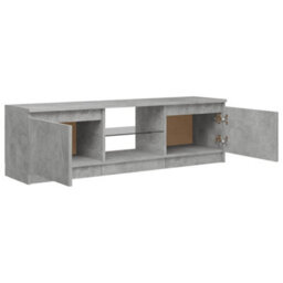 Berkfield Tv Cabinet With Led Lights Concrete Grey 120X30X35.5 Cm - thumbnail 8