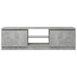 Berkfield Tv Cabinet With Led Lights Concrete Grey 120X30X35.5 Cm - thumbnail 9