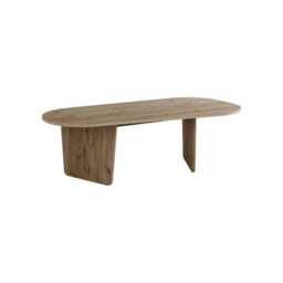Decortie Ovalis Modern 130Cm Large Oval Coffee Table Scandi Style Natural Oak Living Room Centre Table - thumbnail 3