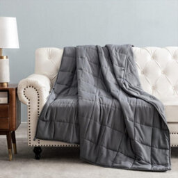 Living And Home Livingandhome Grey Cotton Weighted Blanket 100X155Cm 4.5Kg