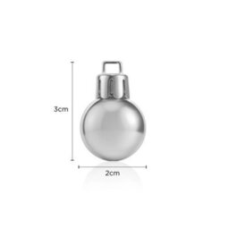 30Pack Mini Christmas Baubles Tree Decoration (3Cm) - Silver - thumbnail 3