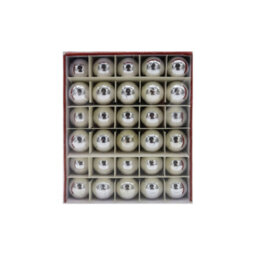 30Pack Mini Christmas Baubles Tree Decoration (3Cm) - Silver - thumbnail 1