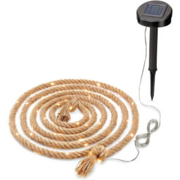 Gardenwize Pack Of 2 Garden Outdoor 4M Decorative Solar Rope String Light