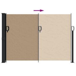 Walplus Retractable Side Awning Garden Sun Shade Canopy Gazebo For Back Door, Porch, Patio Taupe 140X300 Cm - thumbnail 5