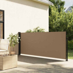 Walplus Retractable Side Awning Garden Sun Shade Canopy Gazebo For Back Door, Porch, Patio Taupe 140X300 Cm