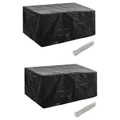 Walplus Outdoor Garden Furniture Covers 2Pcs 4 Person Poly Rattan 180X140Cm - image 1