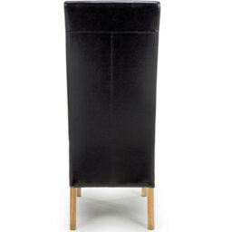 Home Luxe Interiors Kenton Set Of 2 Black Bonded Leather Dining Chairs - thumbnail 4