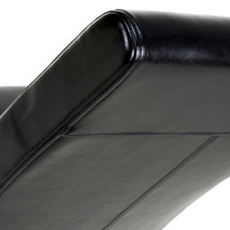 Home Luxe Interiors Kenton Set Of 2 Black Bonded Leather Dining Chairs - thumbnail 6