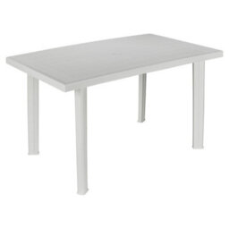 Large Rectangular Plastic Outdoor Dining Table Garden Patio Furniture