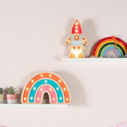 Valuelights Kids Battery Powered Wooden Rocket Wall Or Table Lamp - thumbnail 6