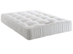 Divan Base Direct Dura Beds Balmoral Damask 1000 Pocket Sprung Divan Bed Set 4Ft6 Double Large End Drawer- Wool Clay - thumbnail 3
