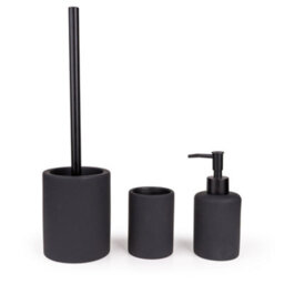 Candlelight Black Ceramic Bathroom Accessory Set