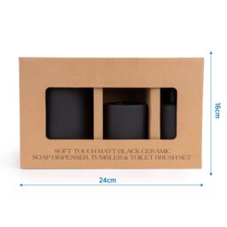 Candlelight Black Ceramic Bathroom Accessory Set - thumbnail 9