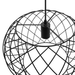 Long Life Lamps Company Black Metal Industrial Ceiling Wire Cage Globe Pendant Light M0183 With 4W G95 Led - thumbnail 6
