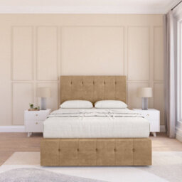 "Sloomy 4Ft Cambridge Divan Bed Base Latte Dumfries ,4 Drawers, 12"" Footboard & 26"" Struts Headboard - Small Double" - thumbnail 2