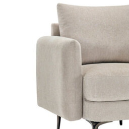 More4Homes Sofia 1+3 Seater Fabric Sofa Set Beige - thumbnail 4
