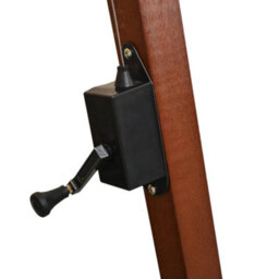 Berkfield Hanging Parasol 350 Cm Wooden Pole White - thumbnail 7