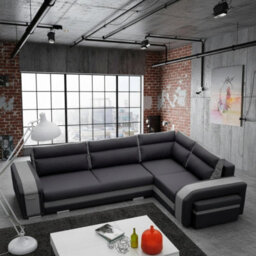 Assan Sectional Sofa With Ottoman Sleeping Function Dl Mechanism 2 Storage Bar Loose Cushions Dark Grey And Light Grey Right Side - thumbnail 1